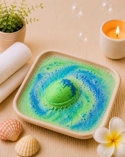 Speckled Egg Bath Bomb l Citrus l Green