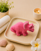 3 oz Triceratops Bath Bomb l Strawberry l Pink