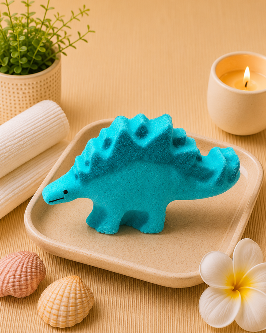 Stegosaurus Bath Bomb l Floral l Teal