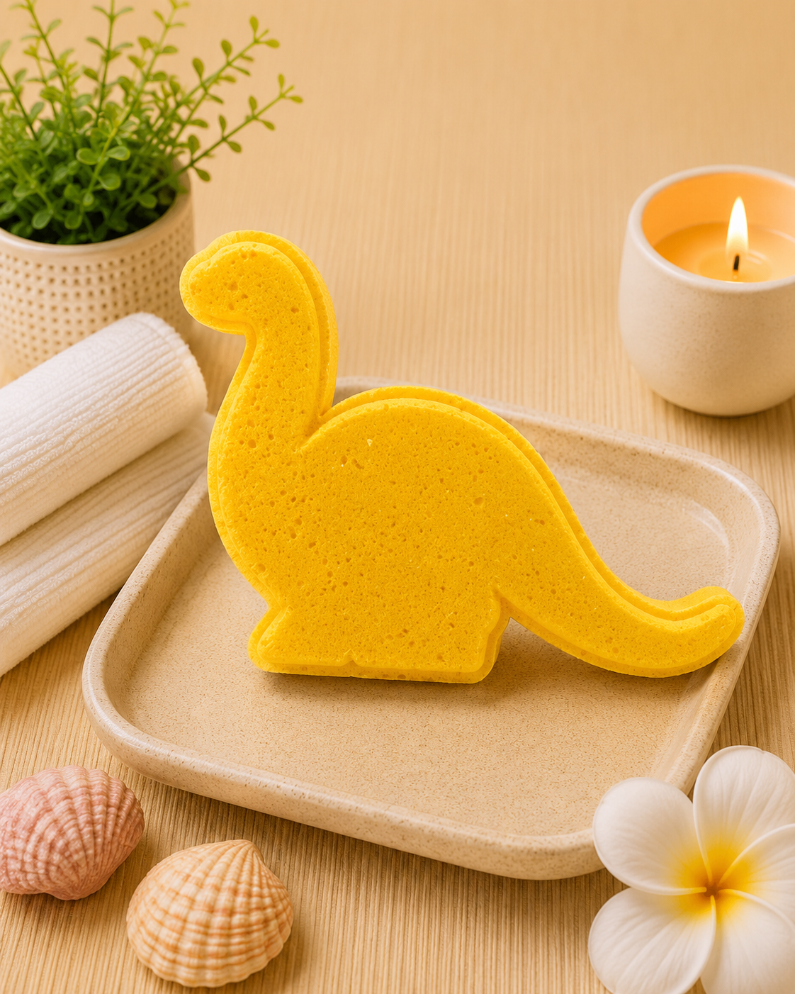 Brontosaurus Dino Bath Bomb l Pineapple l Yellow