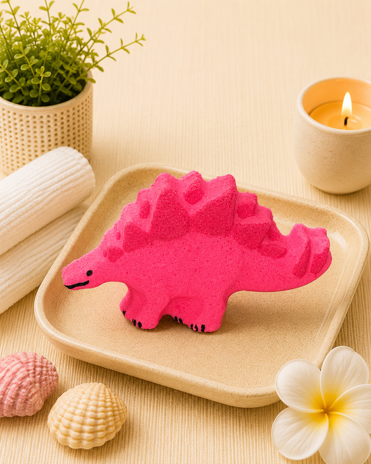 Stegosaurus Bath Bomb l Strawberry l Pink
