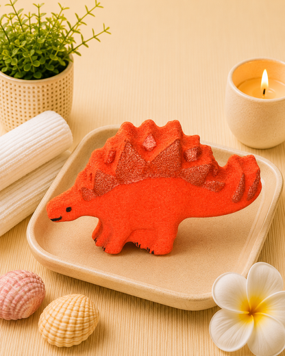 Stegosaurus Bath Bomb l Blood Orange l Red Orange