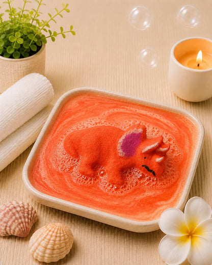 3 oz Triceratops Bath Bomb l Blood Orange l Red Orange