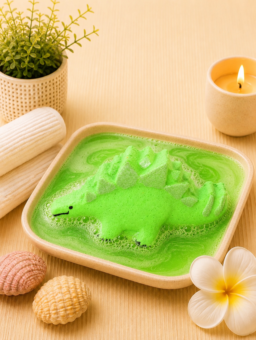 Stegosaurus Bath Bomb l Citrus l Green