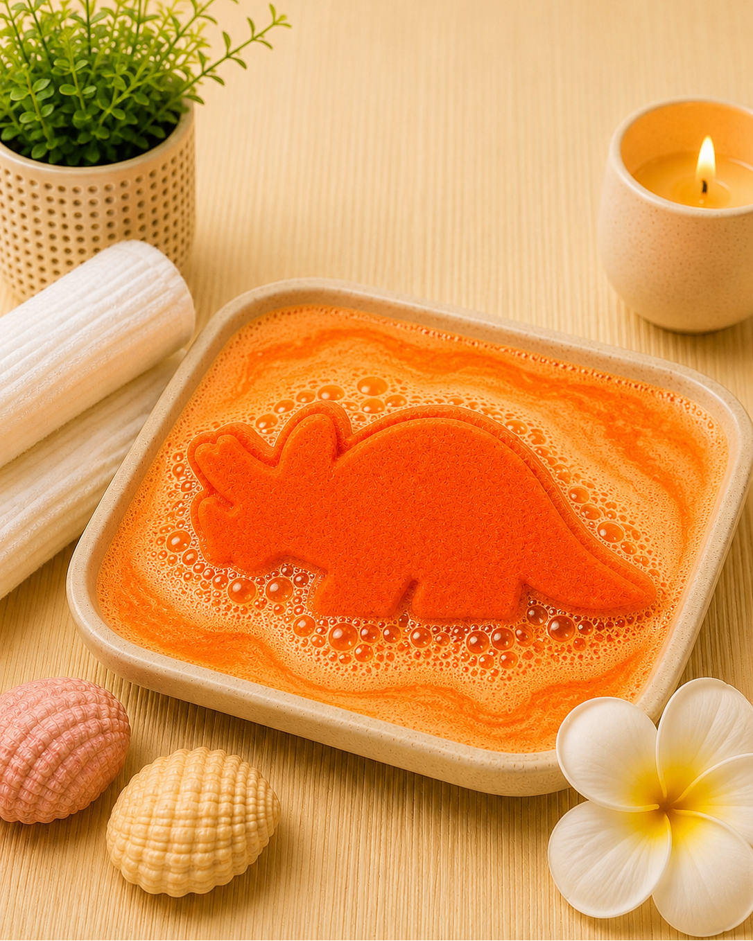 4 oz Triceratops Dino Bath Bomb l Fruity l Orange
