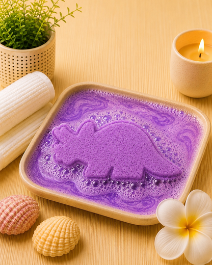 4 oz Triceratops Dino Bath Bomb l Grape l Purple
