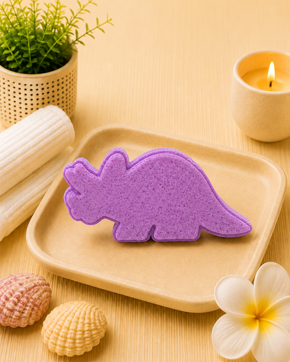 4 oz Triceratops Dino Bath Bomb l Grape l Purple
