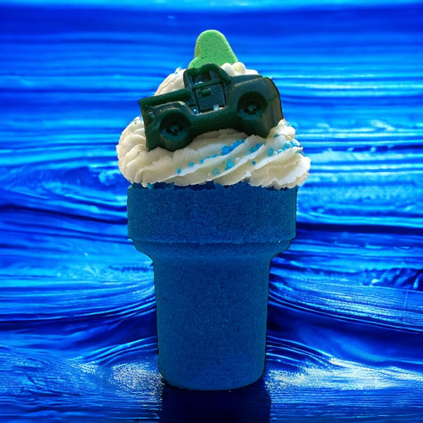 Ice Cream Cone Bath Bomb - Blue - Calla Lily Cosmetics + CL kids