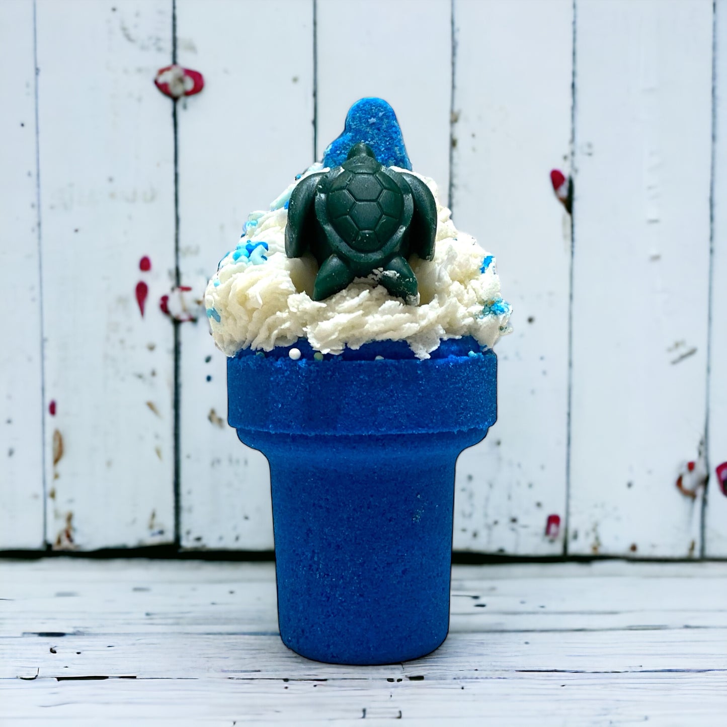 Ice Cream Cone Bath Bomb - Blue - Calla Lily Cosmetics + CL kids