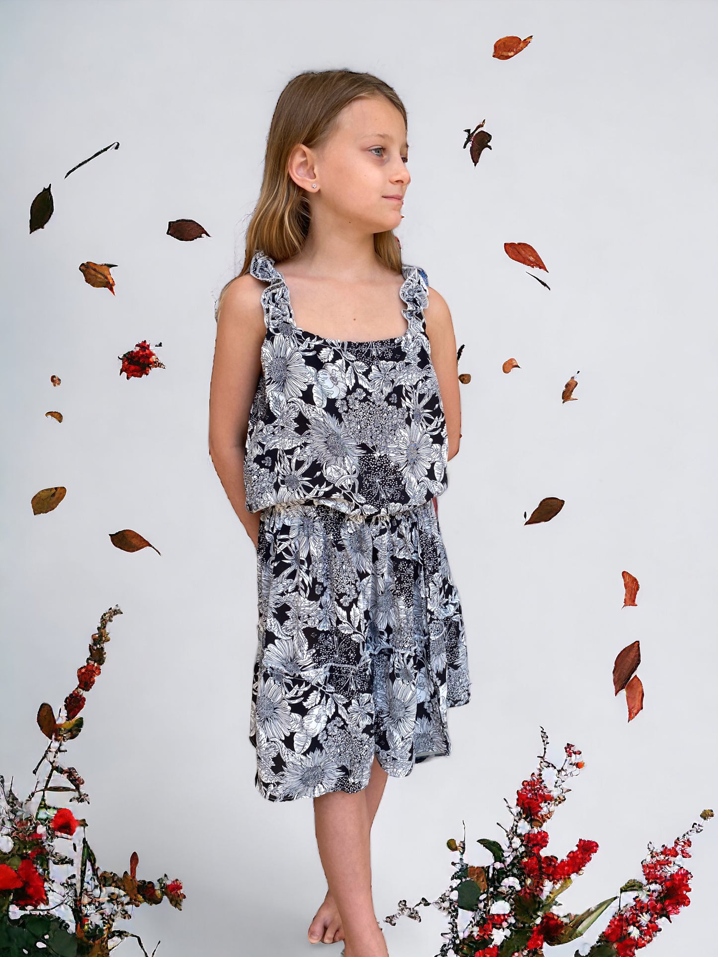 2 Piece Floral Skirt Set - Calla Lily Cosmetics + CL kids