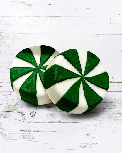 Peppermint Candy Bath Bomb - Green - Calla Lily Cosmetics + CL kids