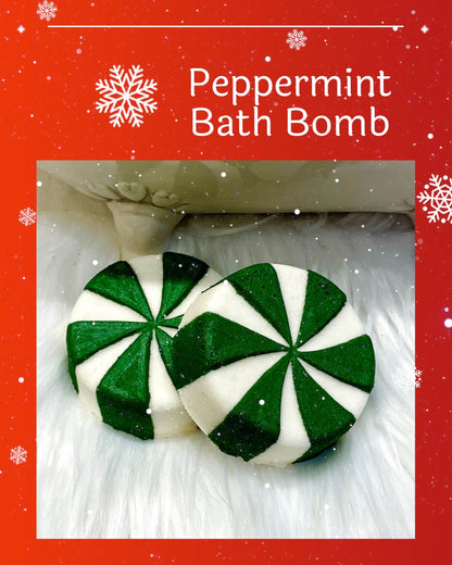 Peppermint Candy Bath Bomb - Green