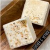Square Goat Milk Bath Bomb - Leather and Vetiver
