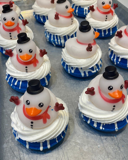 Snowman Duckie Donut Bath Bomb