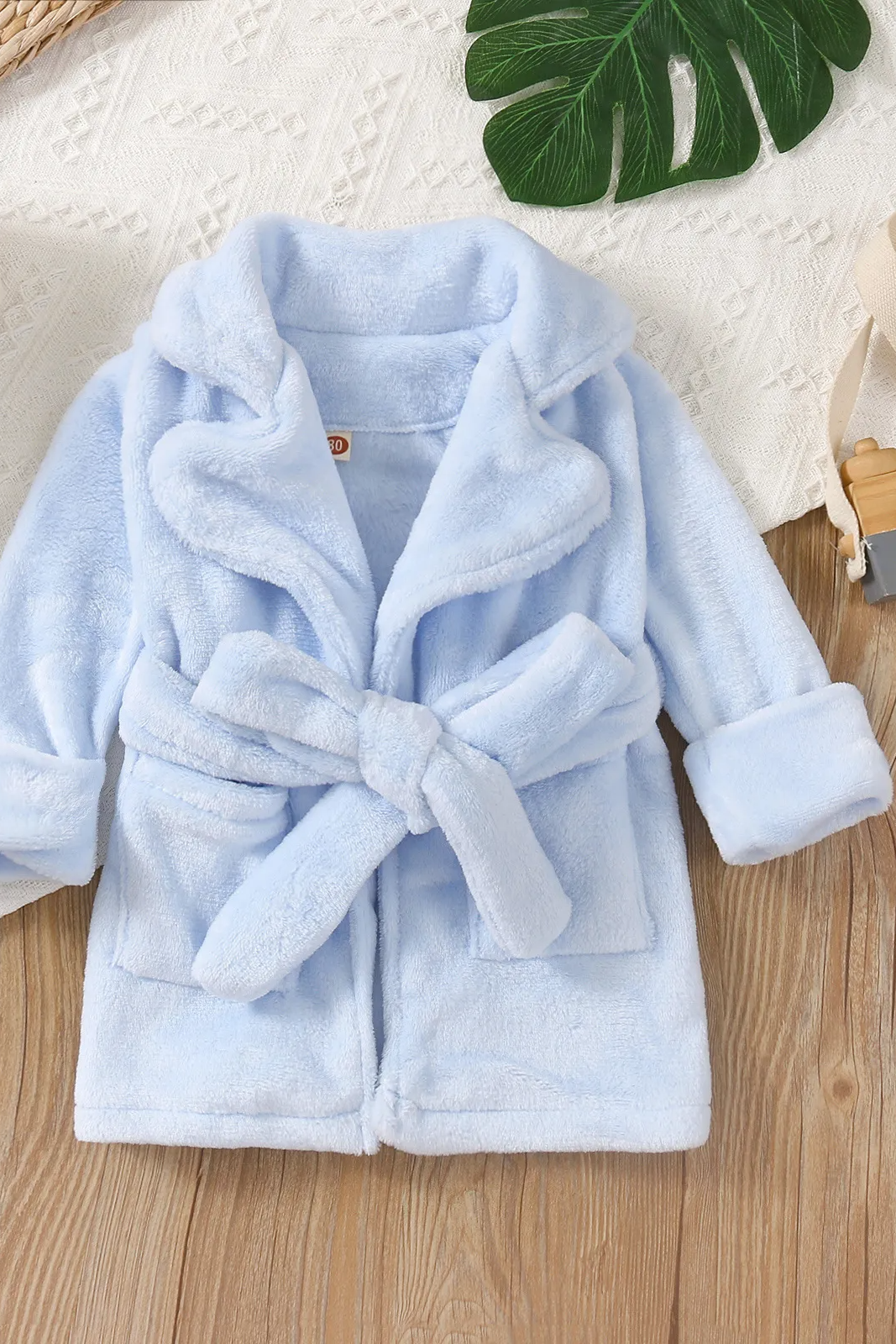 Light Blue Toddler Robe soft and fluffy