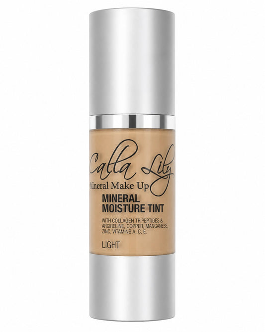 Calla Lily mineral moisture tint bottle on a white background