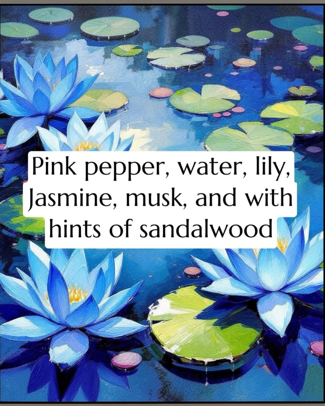 Calla Lily Cosmetics + CL kids Me foaming hand soap with water lily scent, featuring a vibrant blue floral art design.