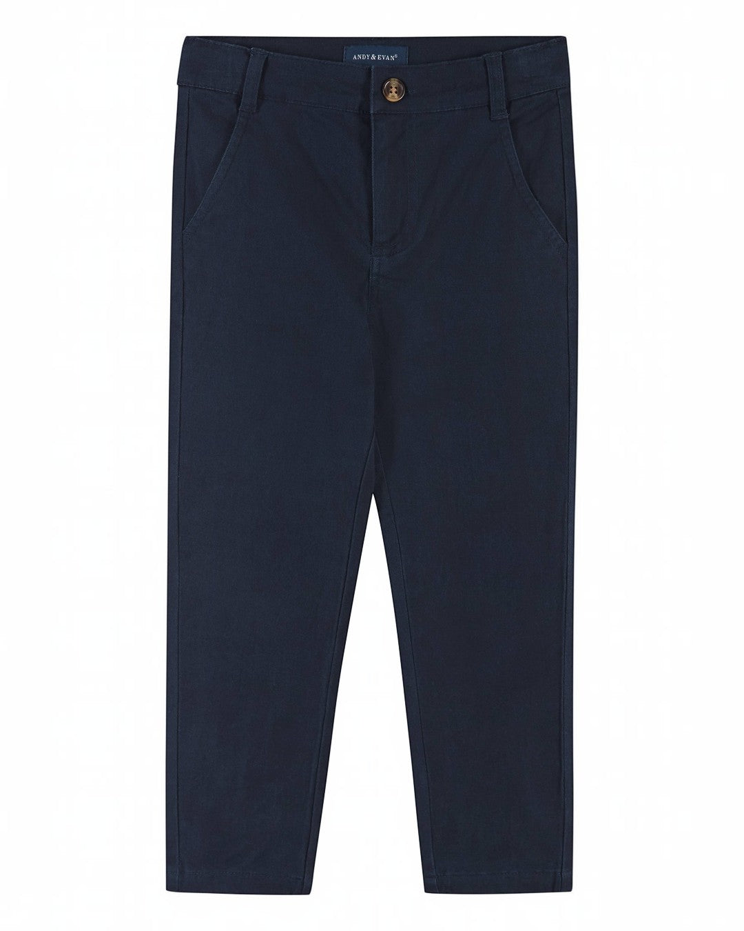 Navy blue pants on a white background