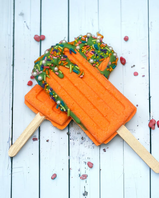 Orange popsicle bath bomb - calla lily cosmetics + CL kids