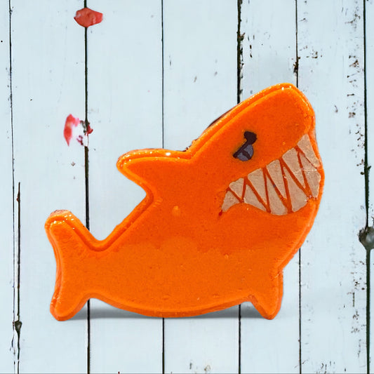 Shark Bath Bomb - Orange - Calla Lily Cosmetics + CL kids