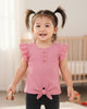 Light Pink Flutter Sleeve Top