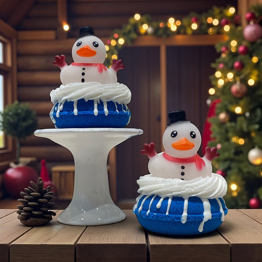 Snowman Duckie Donut Bath Bomb