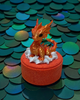 Calla Lily Cosmetics + CL kids Fire Dragon bath bomb with a 3D printed orange dragon toy on a blood orange scented base
