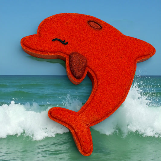 Dolphin Bath Bomb - Red/Orange
