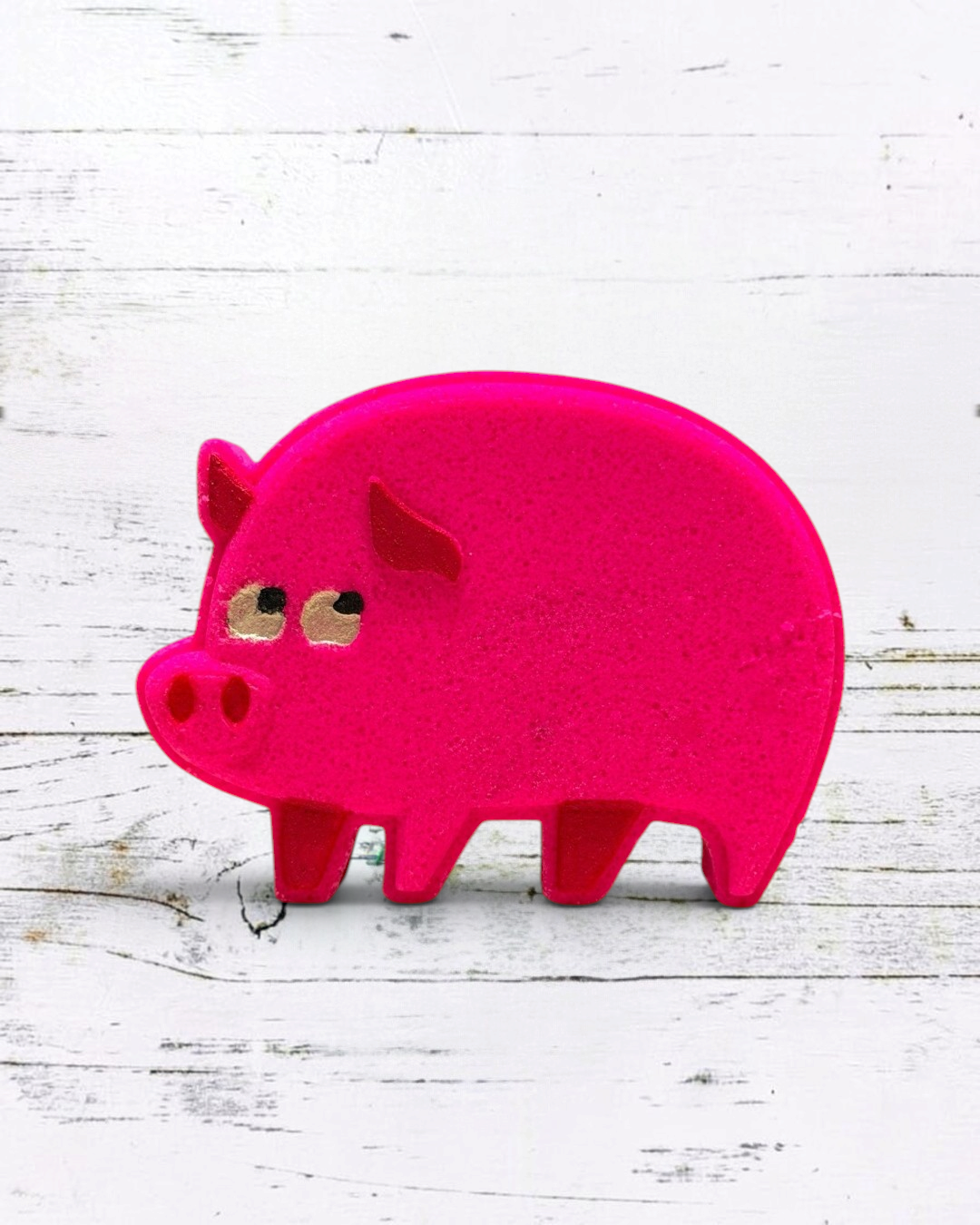 Calla Lily Cosmetics + CL kids pink pig-shaped strawberry scented bath bomb with cocoa butter and coconut oil