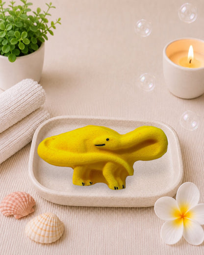 Med. Brontosaurus Bath Bomb l Pineapple l Yellow