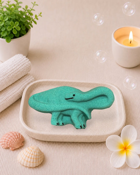 Med. Brontosaurus Bath Bomb l Floral l Teal