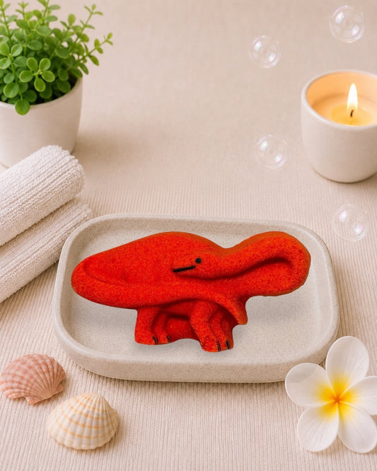 Med. Brontosaurus Bath Bomb l Blood Orange l Red/Orange
