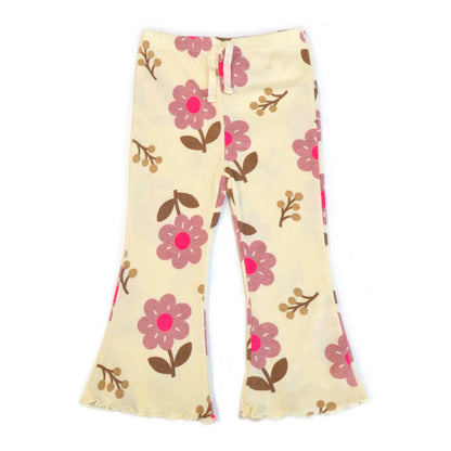 Floral-patterned pants on a white background