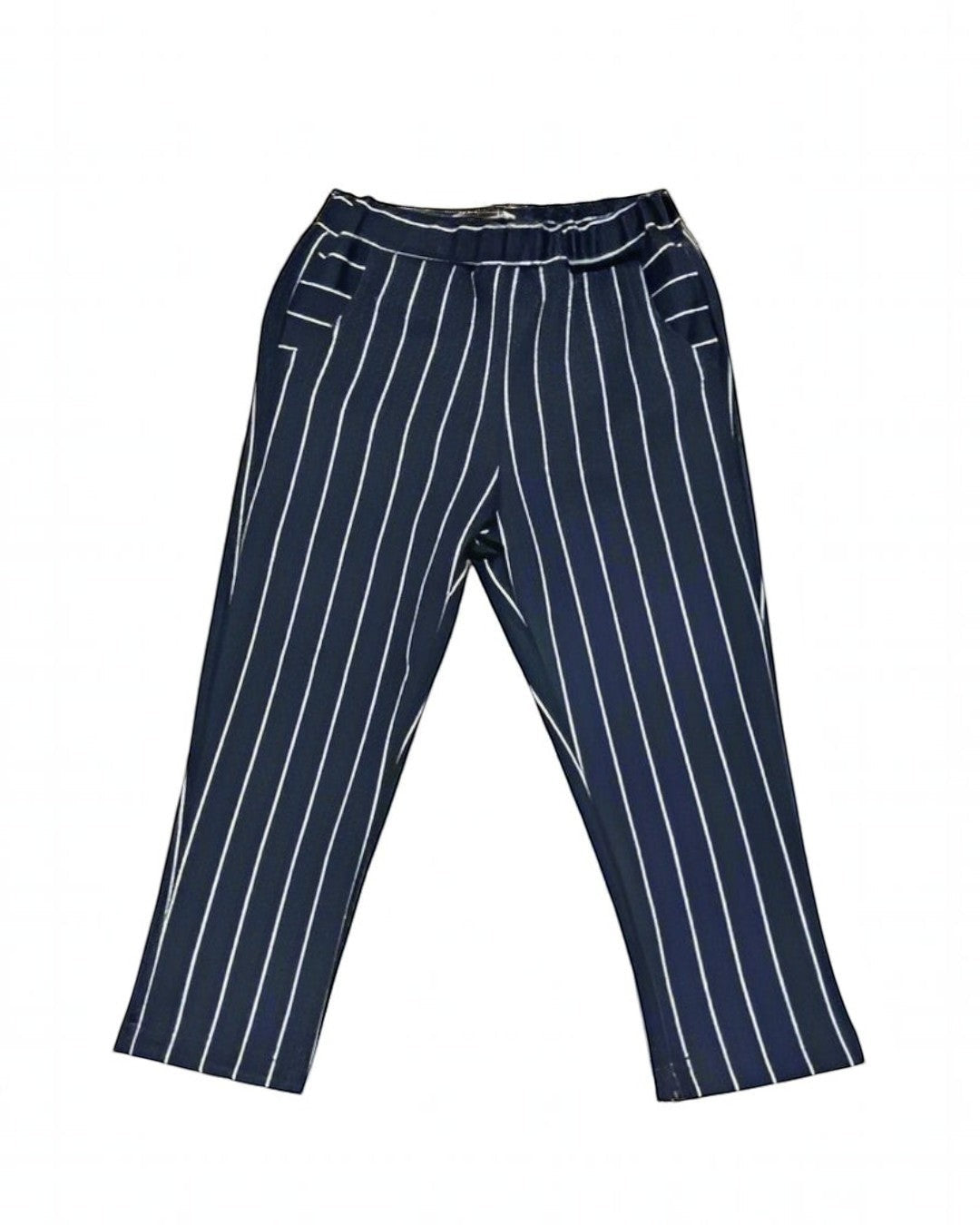 Pinstripe Jersey Pants Navy