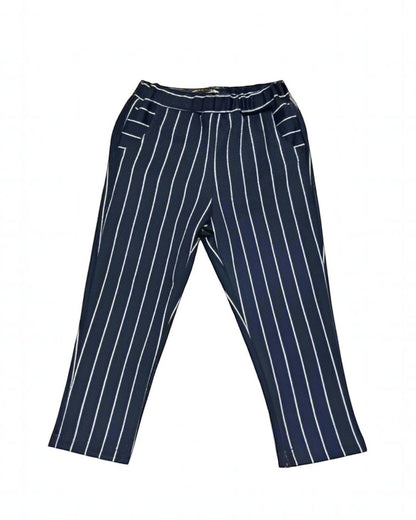 Pinstripe Jersey Pants Navy