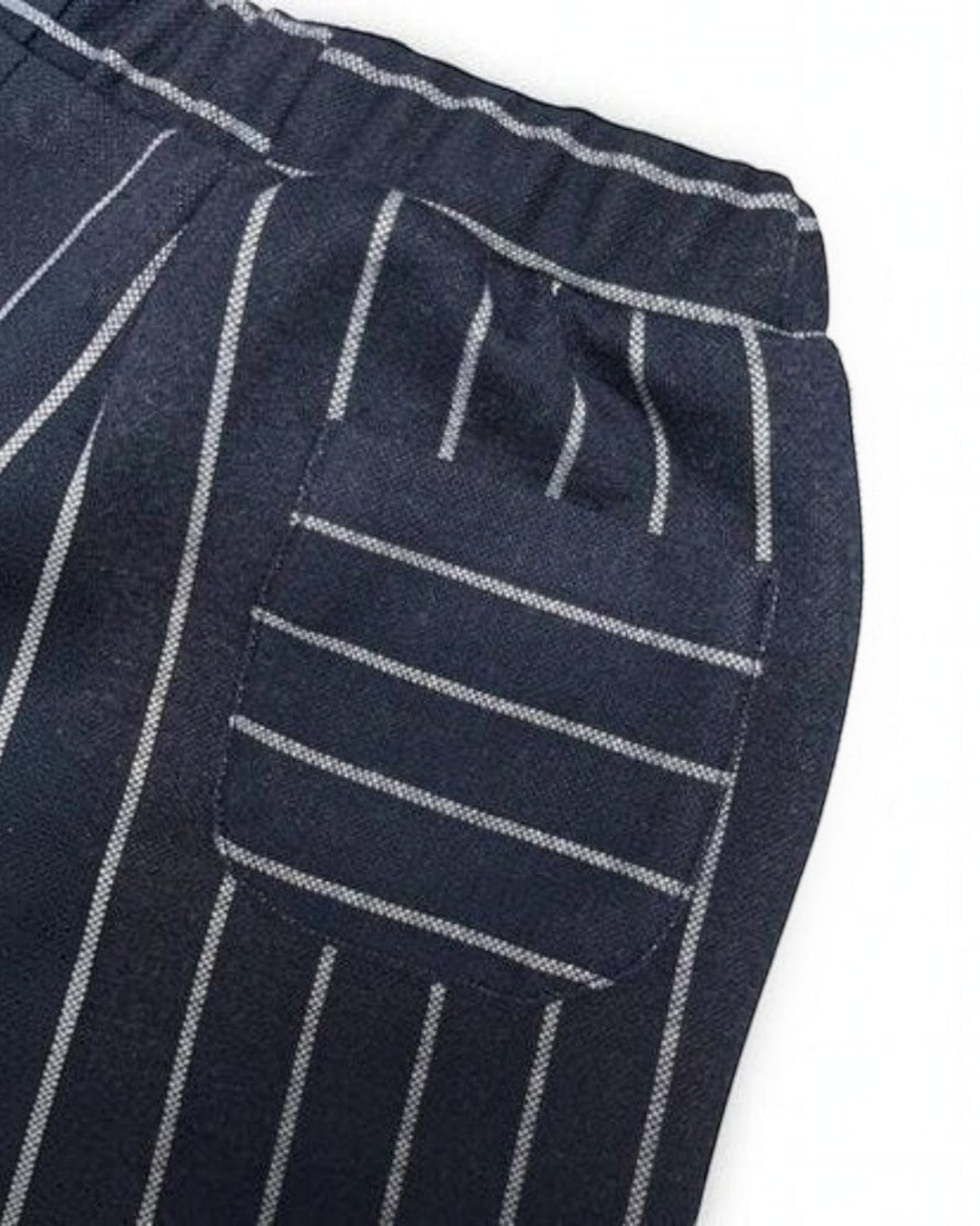Pinstripe Jersey Pants Navy - Calla Lily Cosmetics + CL kids