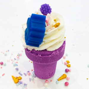 Ice Cream Cone Bath Bomb - Purple - Grape Soda - Calla Lily Cosmetics + CL kids