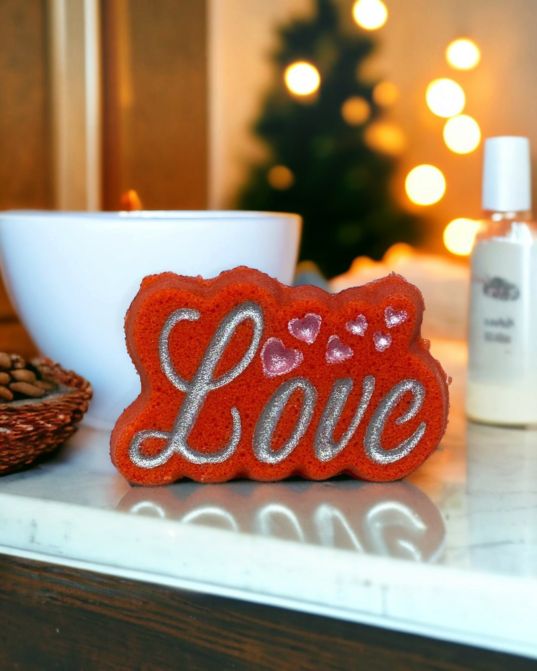 Love Bath Bomb - Red Orange - Calla Lily Cosmetics + CL kids