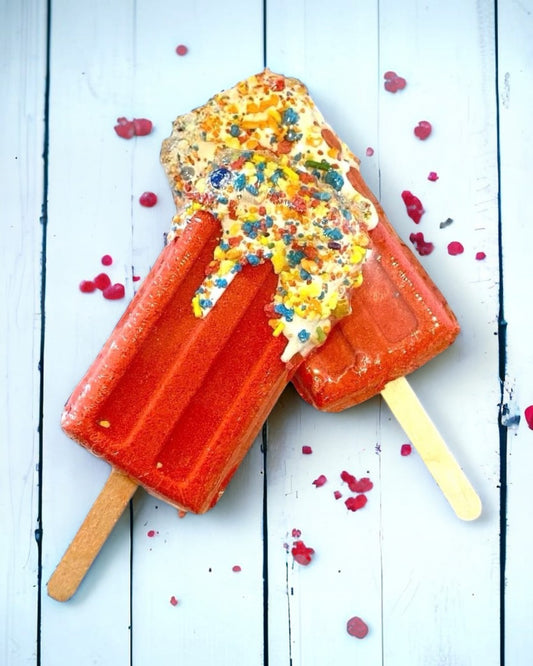 Popsicle Bath Bomb - Red Orange | Calla Lily Cosmetics + CL kids
