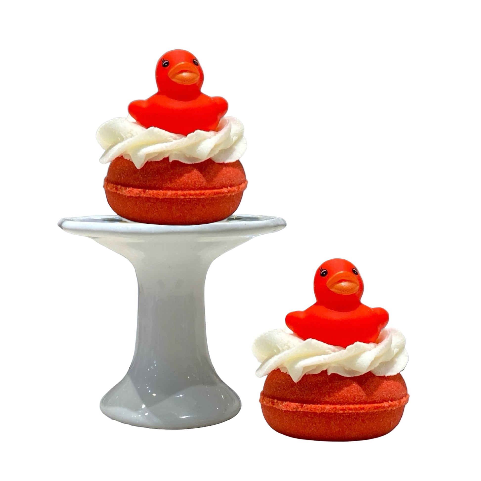 Bubbly Donut Bath Bomb - Red Orange - Calla Lily Cosmetics + CL kids