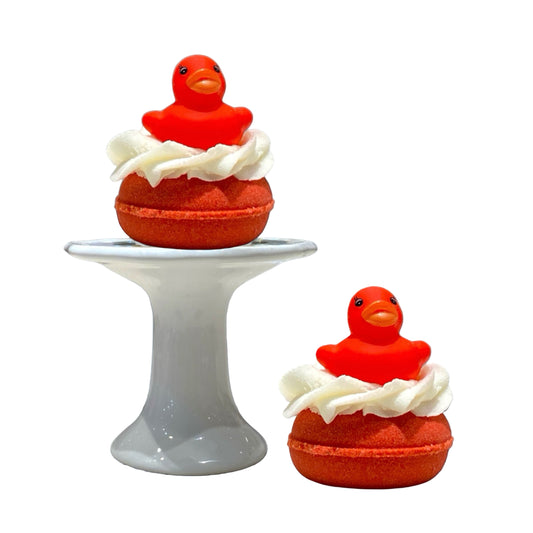 Bubbly Donut Bath Bomb - Red Orange - Calla Lily Cosmetics + CL kids