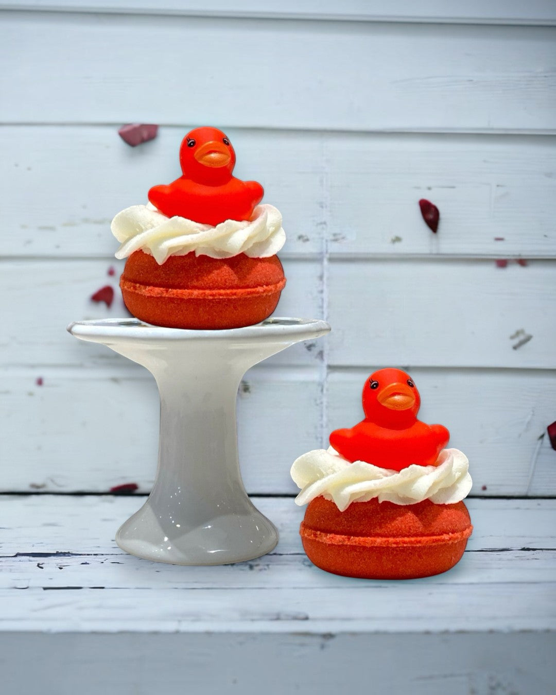 Bubbly Donut Bath Bomb - Red Orange - Calla Lily Cosmetics + CL kids