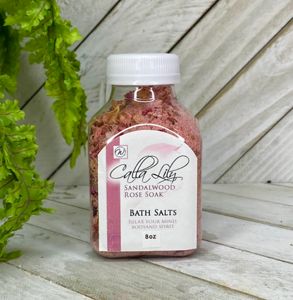 Sandalwood & Rose Bath Salts - Calla Lily Cosmetics + CL kids