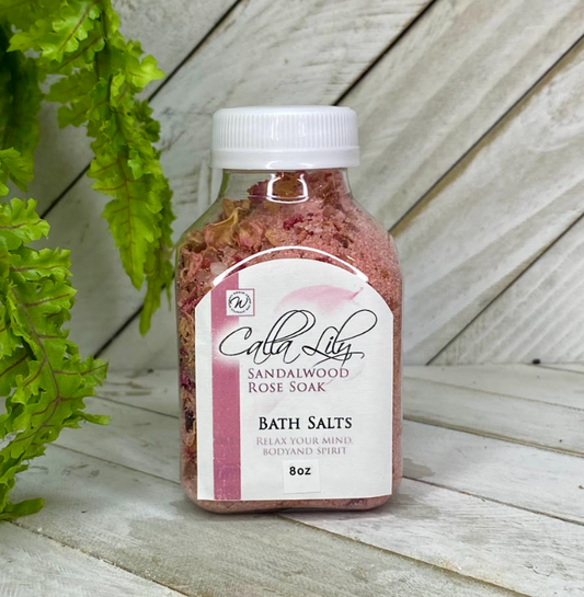 Sandalwood & Rose Bath Salts - Calla Lily Cosmetics + CL kids