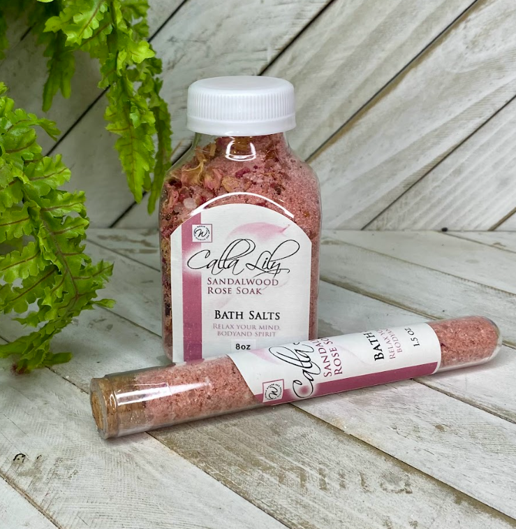 Sandalwood & Rose Bath Salts - Calla Lily Cosmetics + CL kids