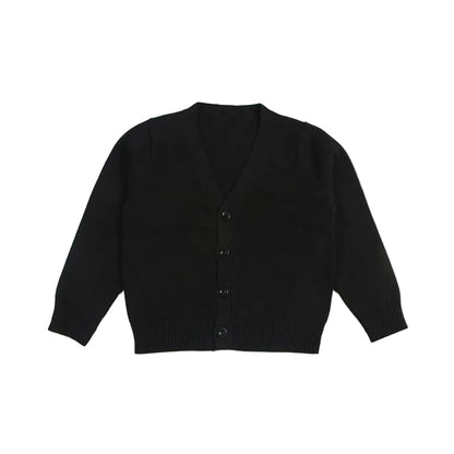 Black cardigan on a white background