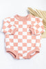 Checkered Oversized Bubble Romper Boy or Girl
