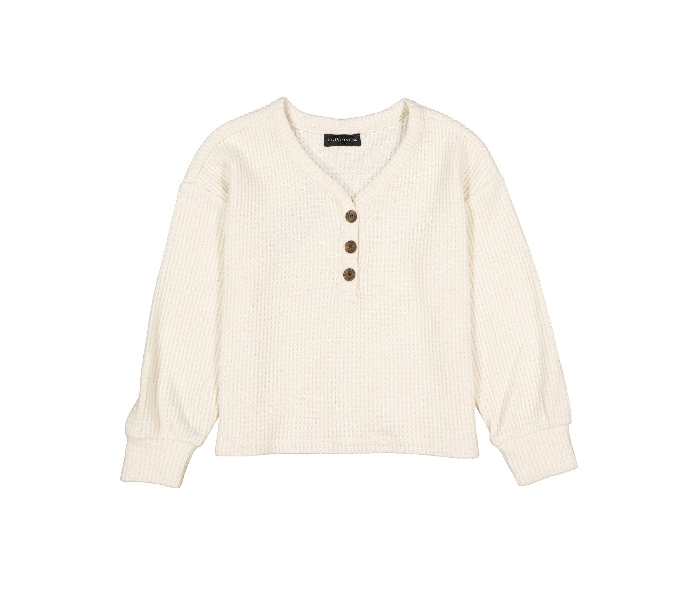 Girl's Soft Thermal Knit Long Sleeve Henley