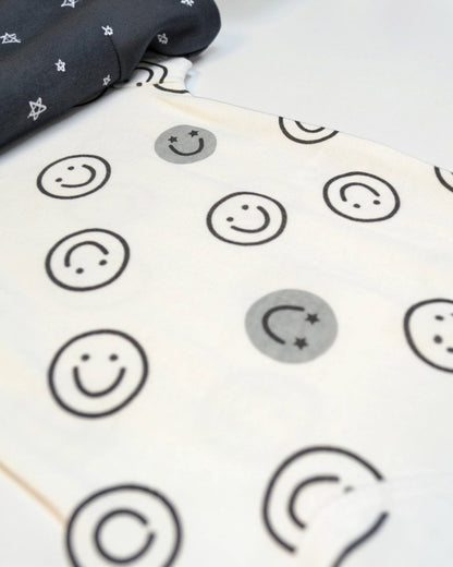 Pack of 3 Grey Smile Hello Bodysuits