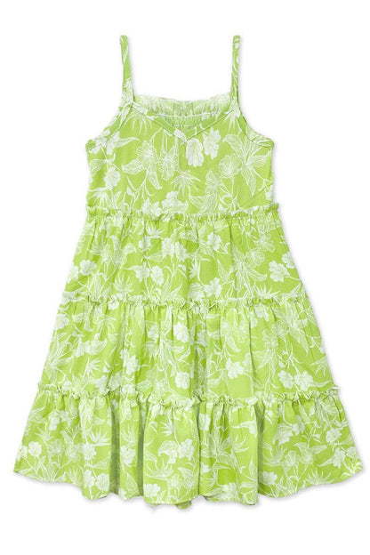 Green Maxi Dress with Back Smocking